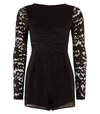 long sleeve lace playsuit