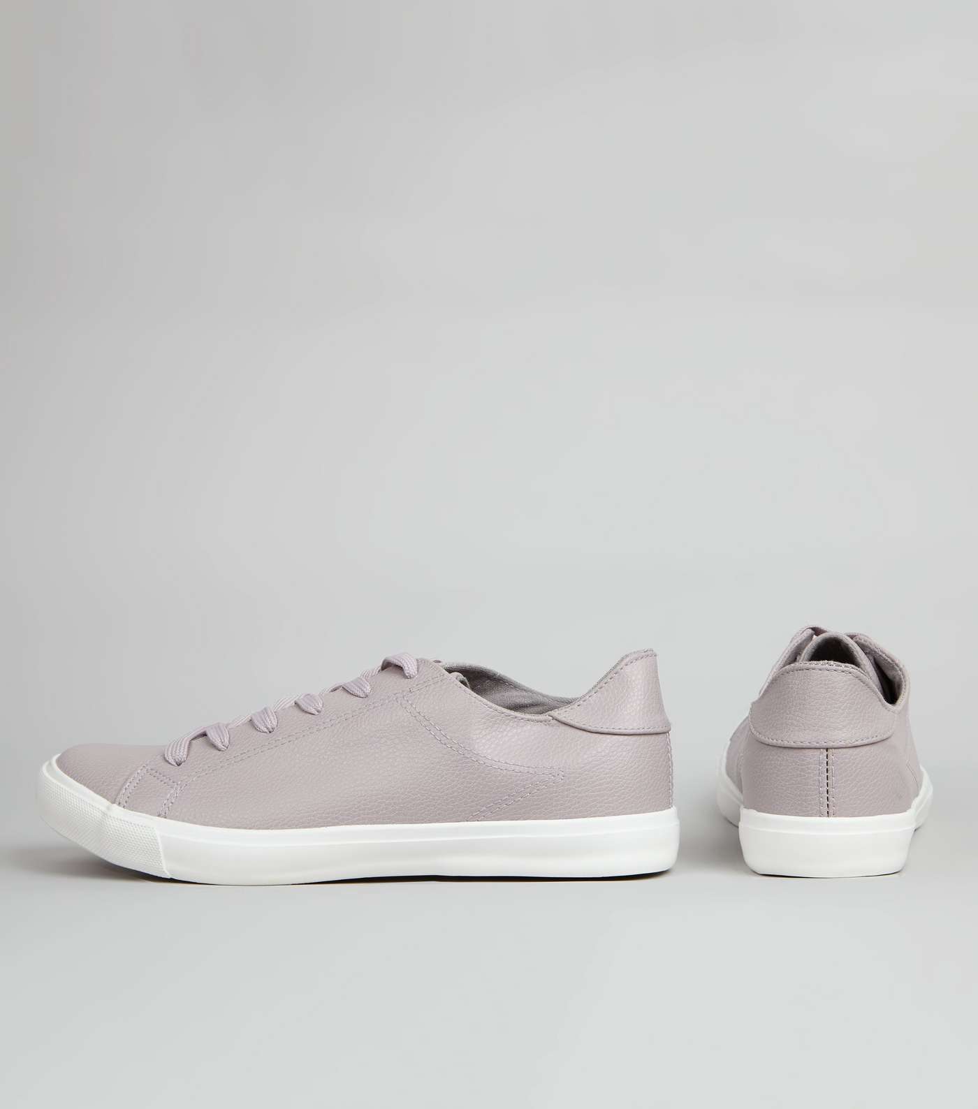 Lilac Lace Up Contrast Sole Trainers Image 5