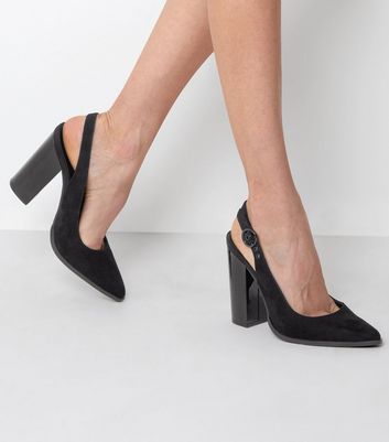 pointed block heels