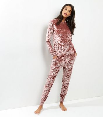 pink crushed velvet tracksuit
