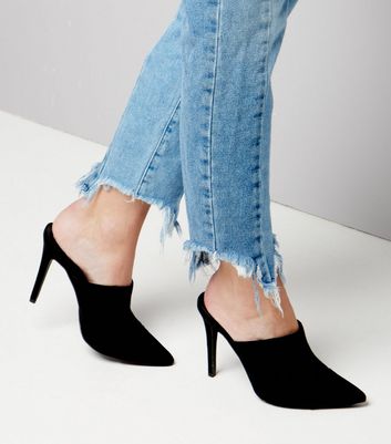 black heels pointed