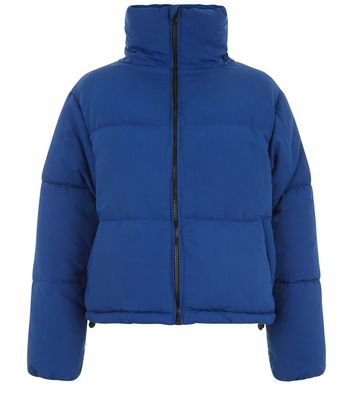 new look blue puffer