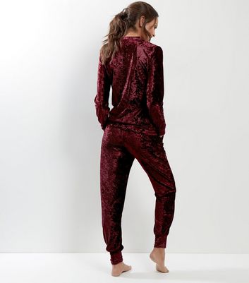 Crushed best sale velvet joggers