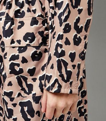 Brown Animal Print Lightweight Parka New Look