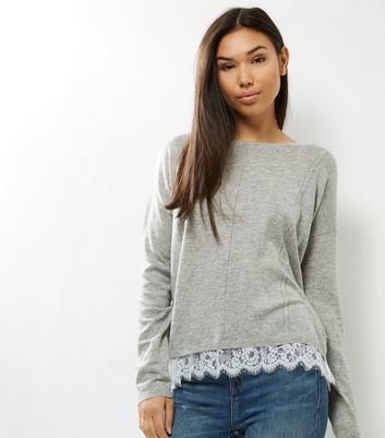 lace detail jumper