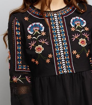 New look hotsell embroidered dress