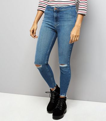 petite ripped knee jeans