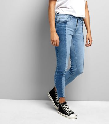 two tone skinny jeans