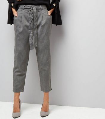 grey pinstripe pants womens