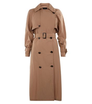Brown Button Front Belted Trench Coat Brown Button Front Belted Trench Coat