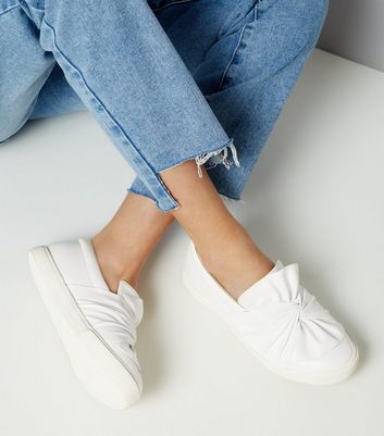 bow front slip on trainers