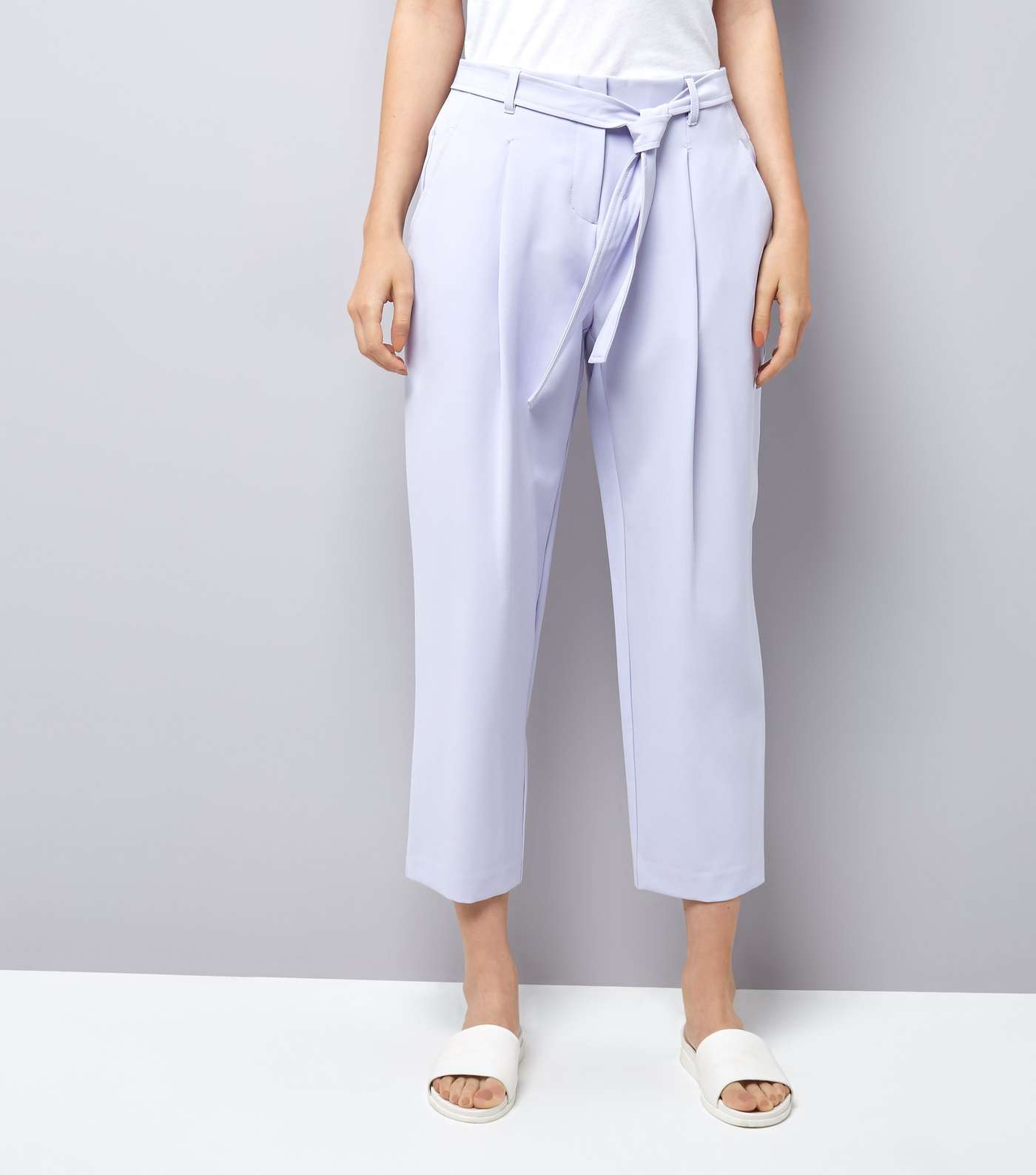 Lilac Tie Waist Trousers Image 2
