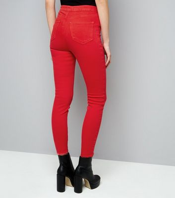 Red jeans new look Clearance