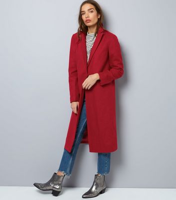 new look red coat