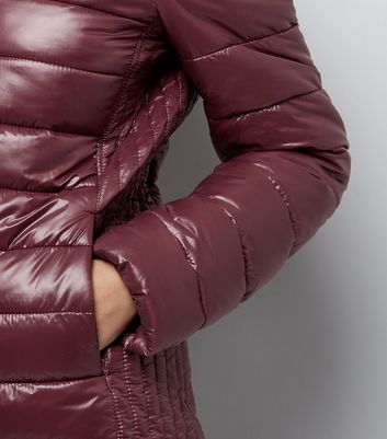 metallic puffer jacket women's