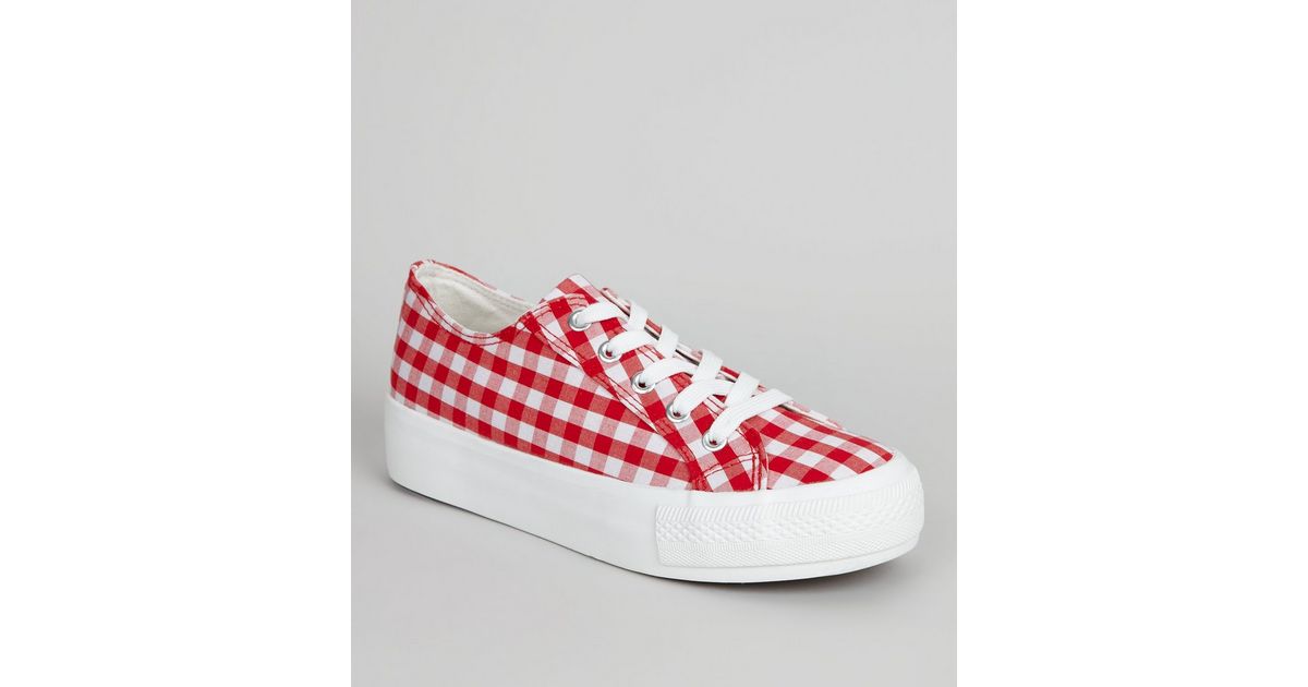 gingham superga