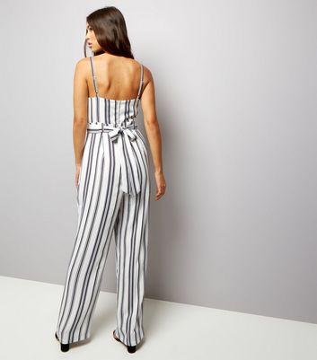 white tie back jumpsuit