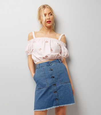 new look jean skirts