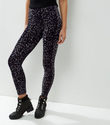 black leopard leggings