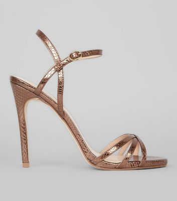 new look snakeskin heels