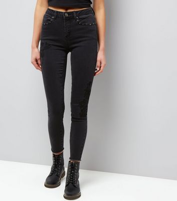 new look black skinny jeans