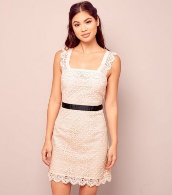 new look pink lace dress
