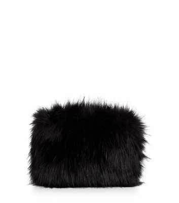 black fur backpack