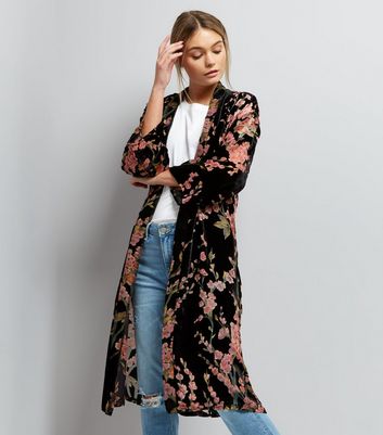 New Look Womens Velvet Kimono Sleeve Playsuit
