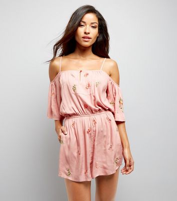 new look pink playsuit