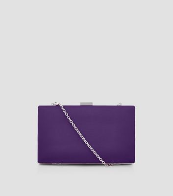 Purple clutch bag new look Clearance