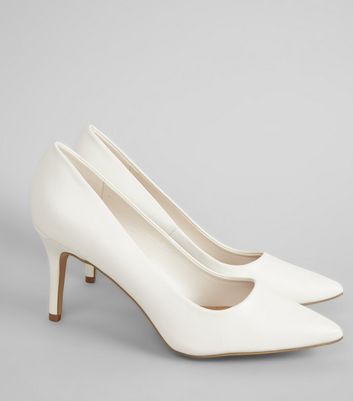 White Pointed Court Shoes | New Look