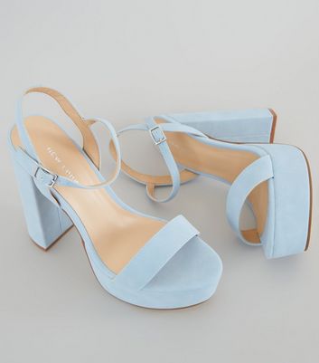 new look pale blue shoes