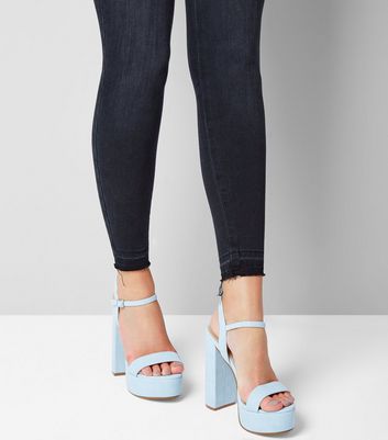 powder blue platform heels