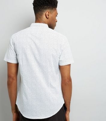 White Spot Print Short Sleeve Shirt New Look
