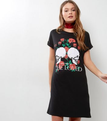 skull t shirt dress