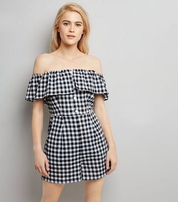 women's gingham playsuit