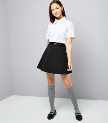 black skater skirt for school