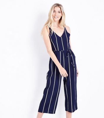 ax paris navy culotte jumpsuit