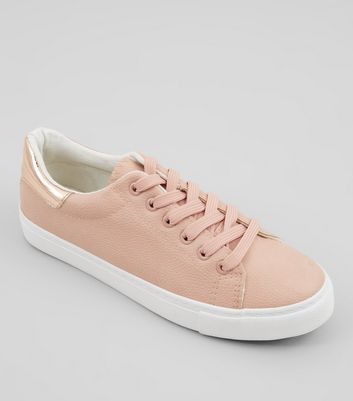 Pink Lace Up Trainers | New Look