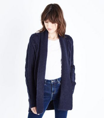new look navy cardigan