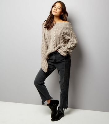 cream chunky cable knit jumper