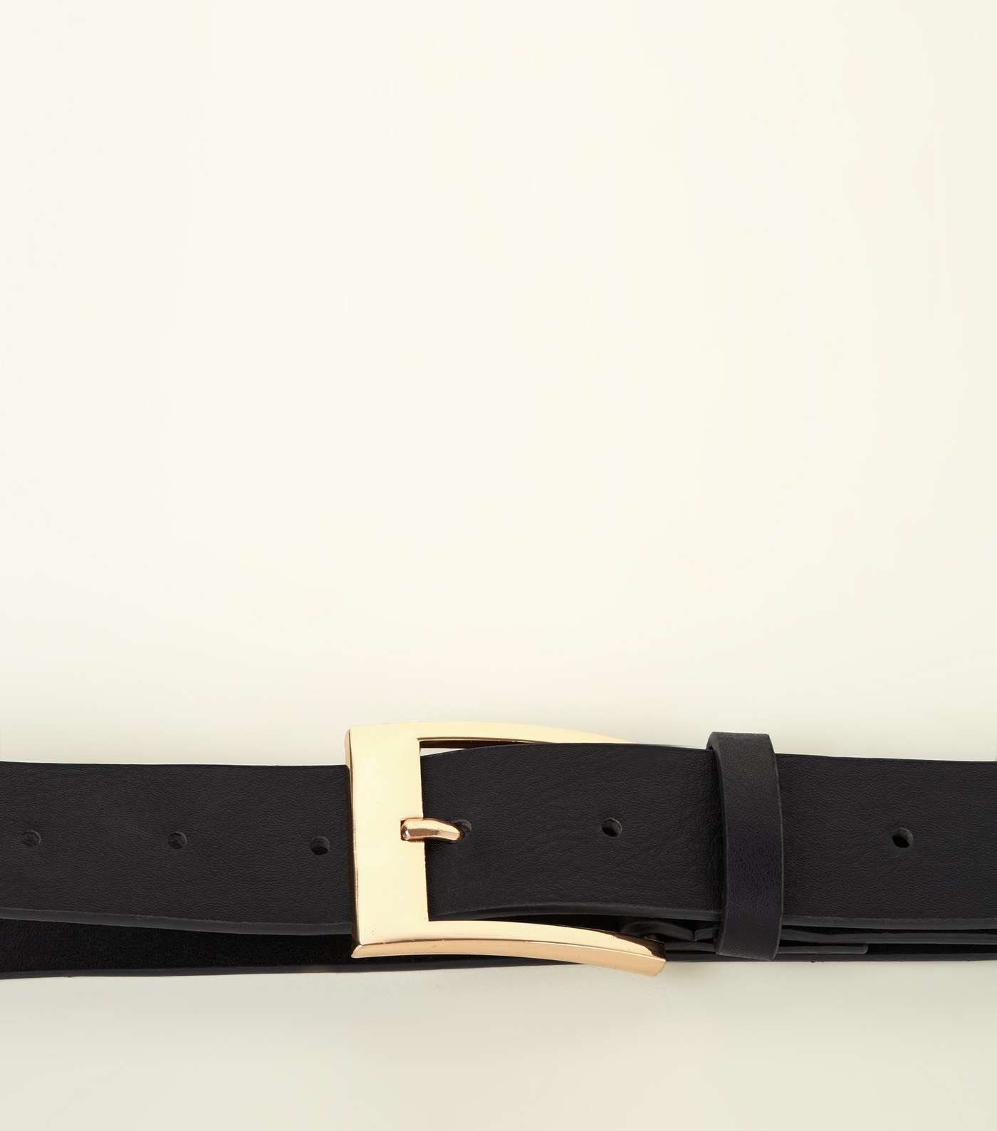 Black Leather-Look Hip Belt Image 3