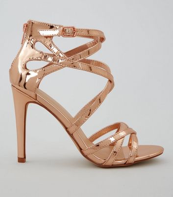 wide width rose gold heels