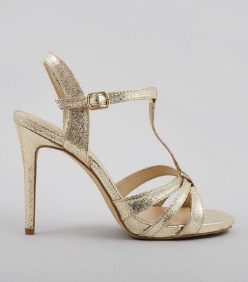wide fit gold sandals