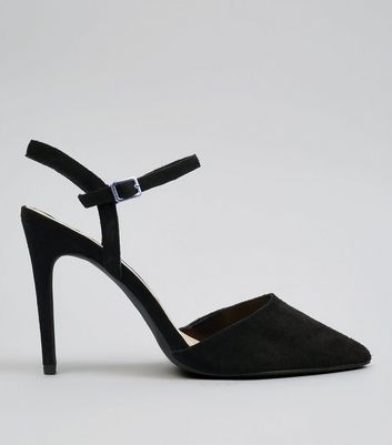Black Suede Pointed Heels | New Look