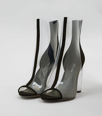 black clear boots