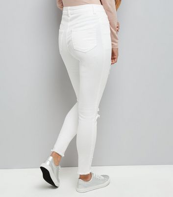 petite white jeans new look