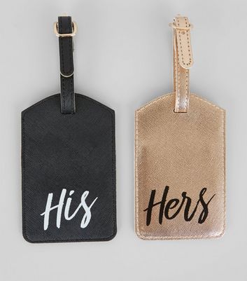 his hers luggage tags