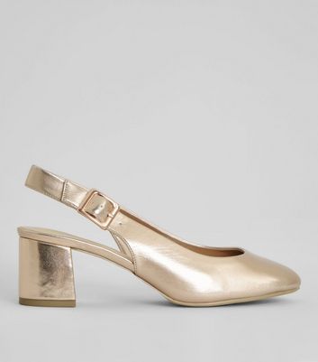 rose gold slingback heels