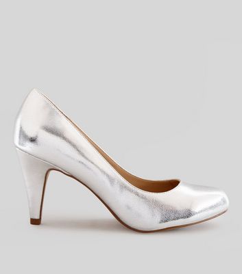 wide fit silver court shoes uk